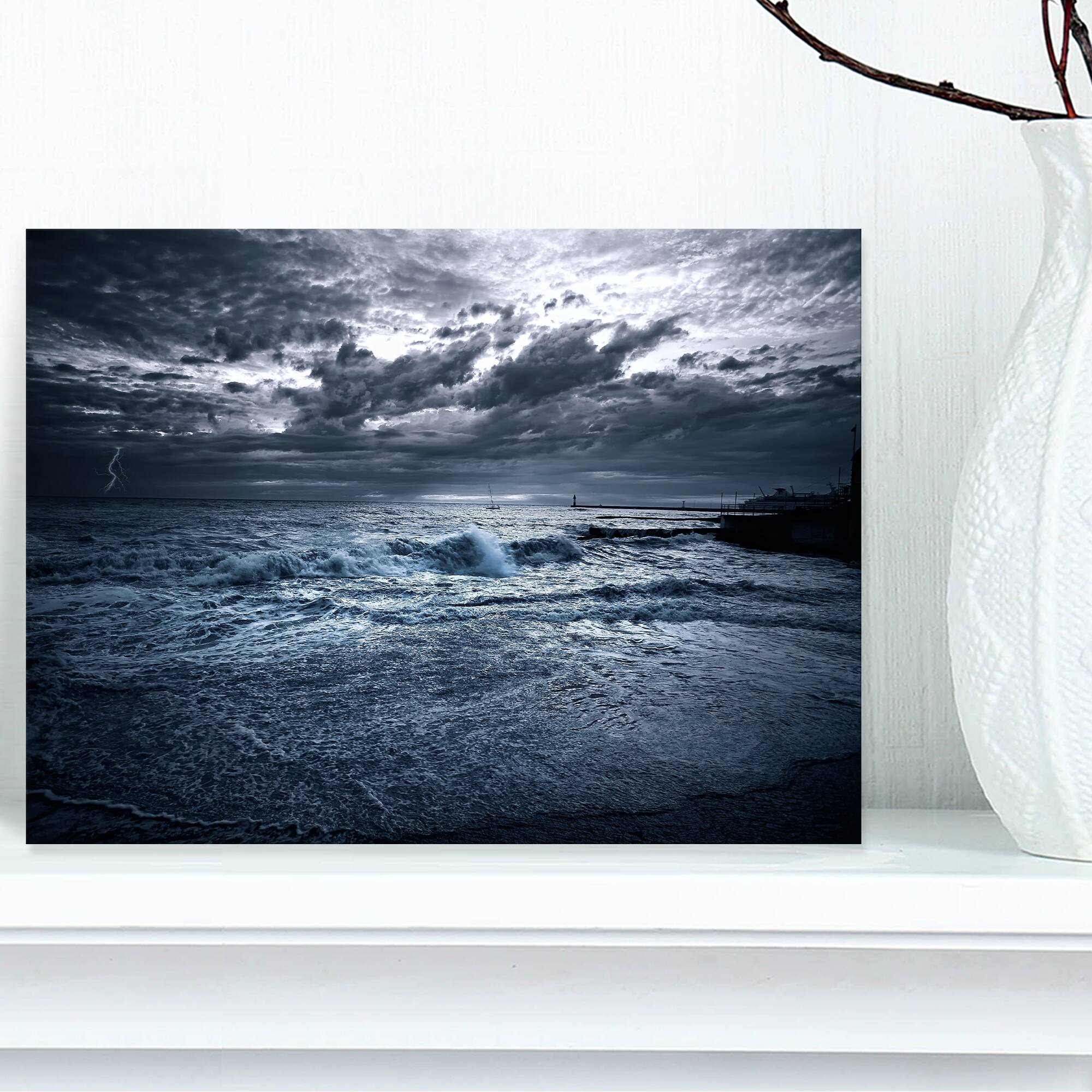 Designart - Sochi Sea Storm in Blue